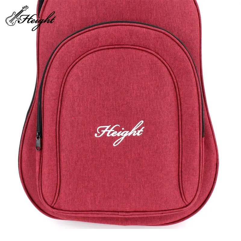 Front look of red guitar bag