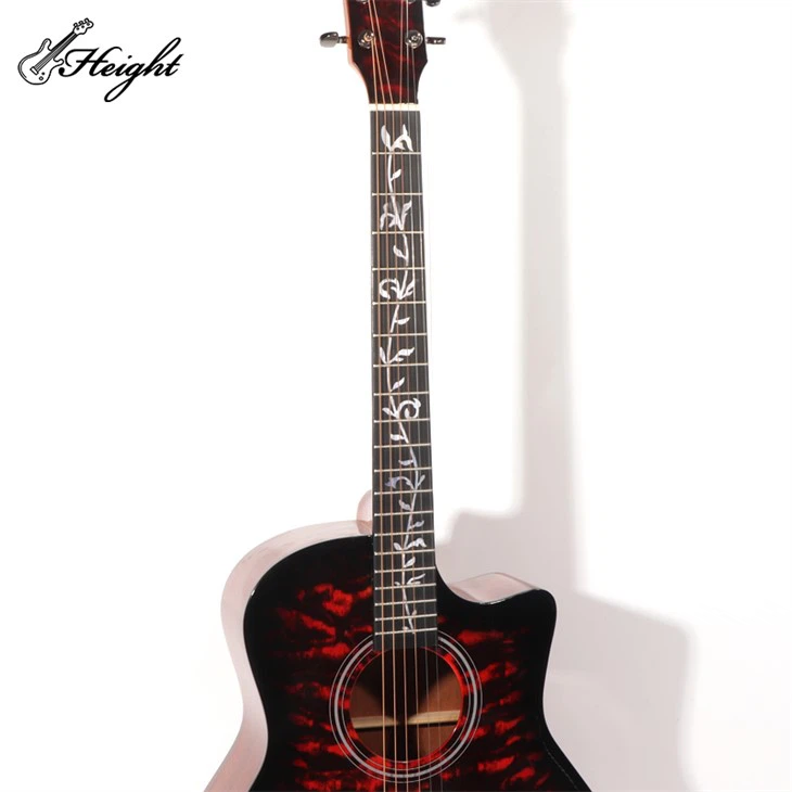 Wave Pattern Spruce Wood Acoustic Guitar